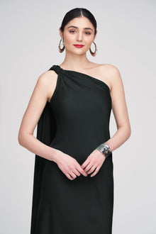 Halston | Agu Gown In Satin | Black