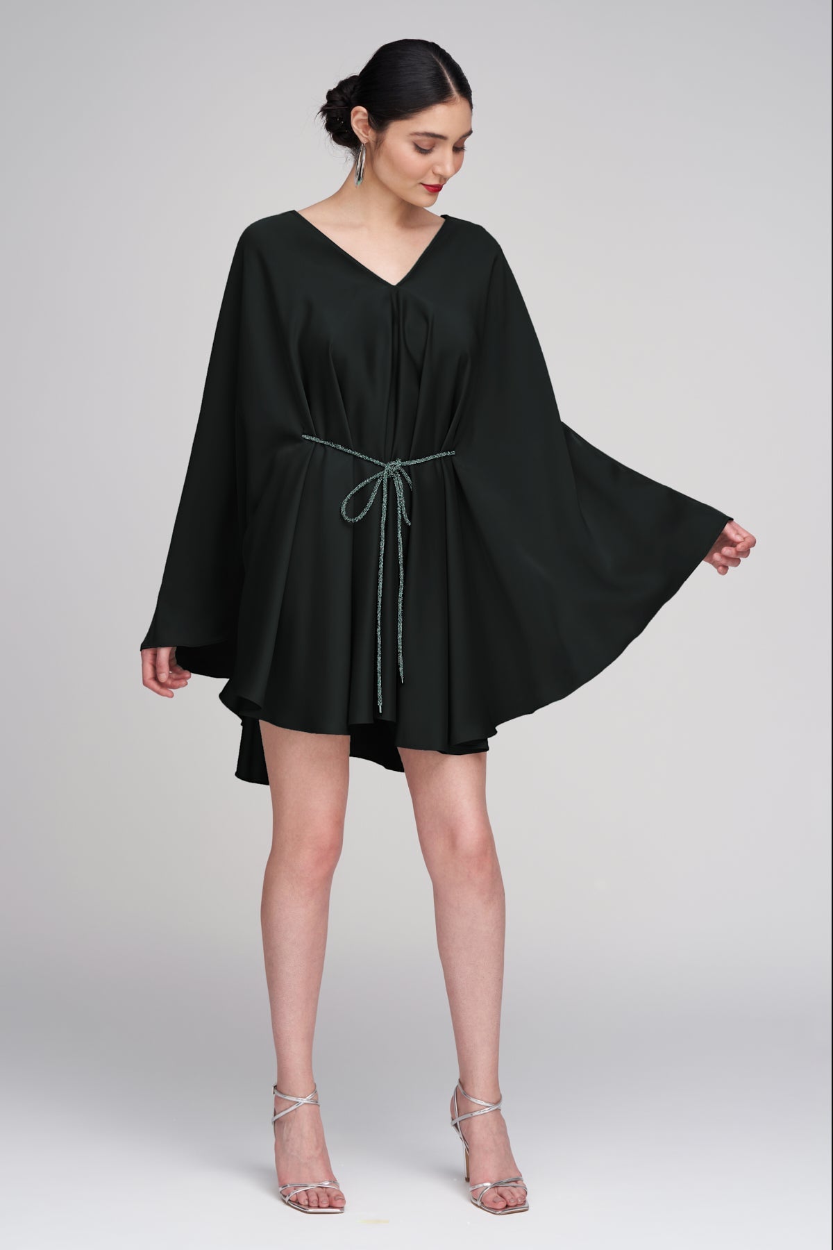 Halston | Ola Dress In Satin | Black