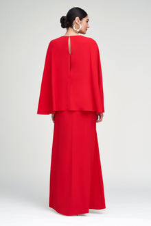 Halston | Olaya Gown In Fluid Crepe | Pinotage