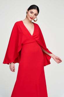 Halston | Olaya Gown In Fluid Crepe | Pinotage