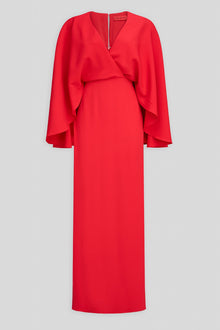 Halston | Olaya Gown In Fluid Crepe | Pinotage