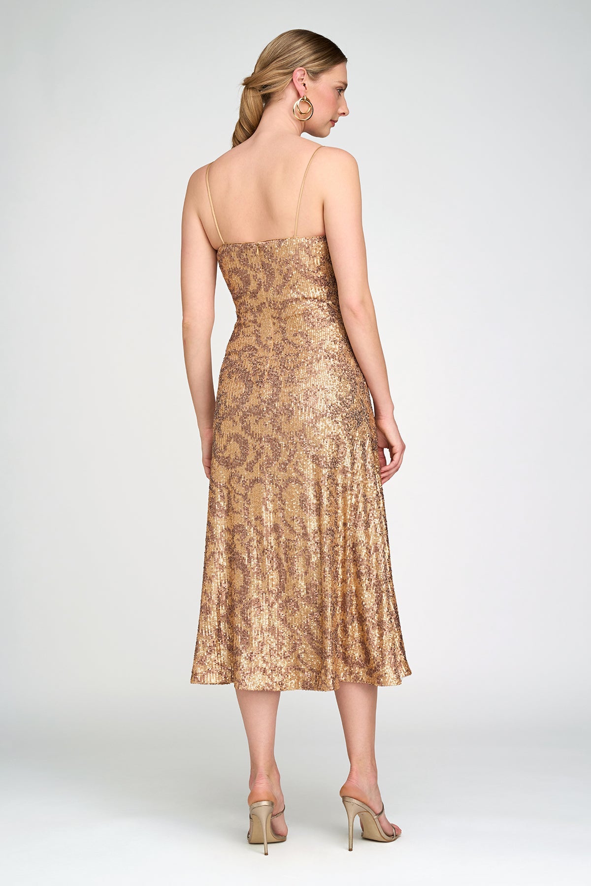 Halston | Essence Dress In Leo Sequin | Gold