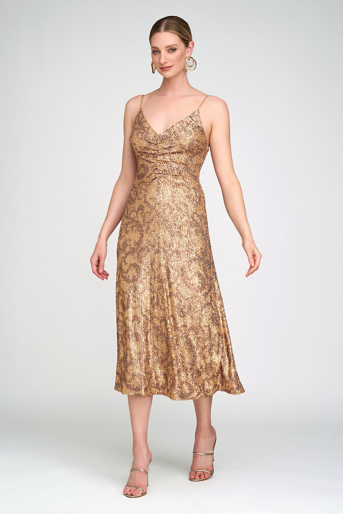 Halston | Essence Dress In Leo Sequin | Gold