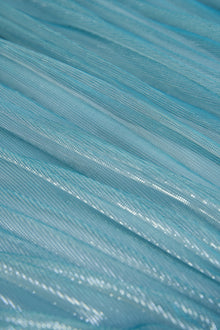 Halston | Leilani Gown In Pleated Lurex | Aqua