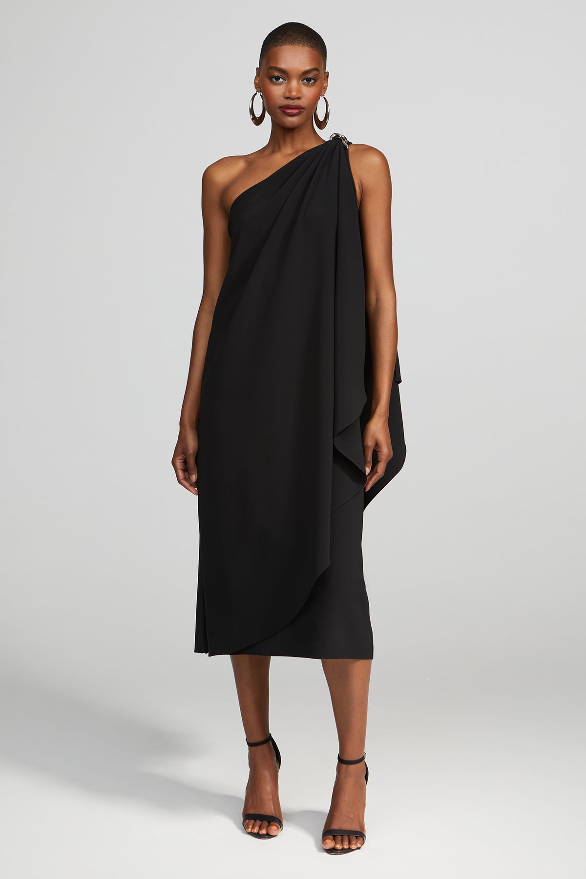 Halston | Aries Dress In Crepe | Black