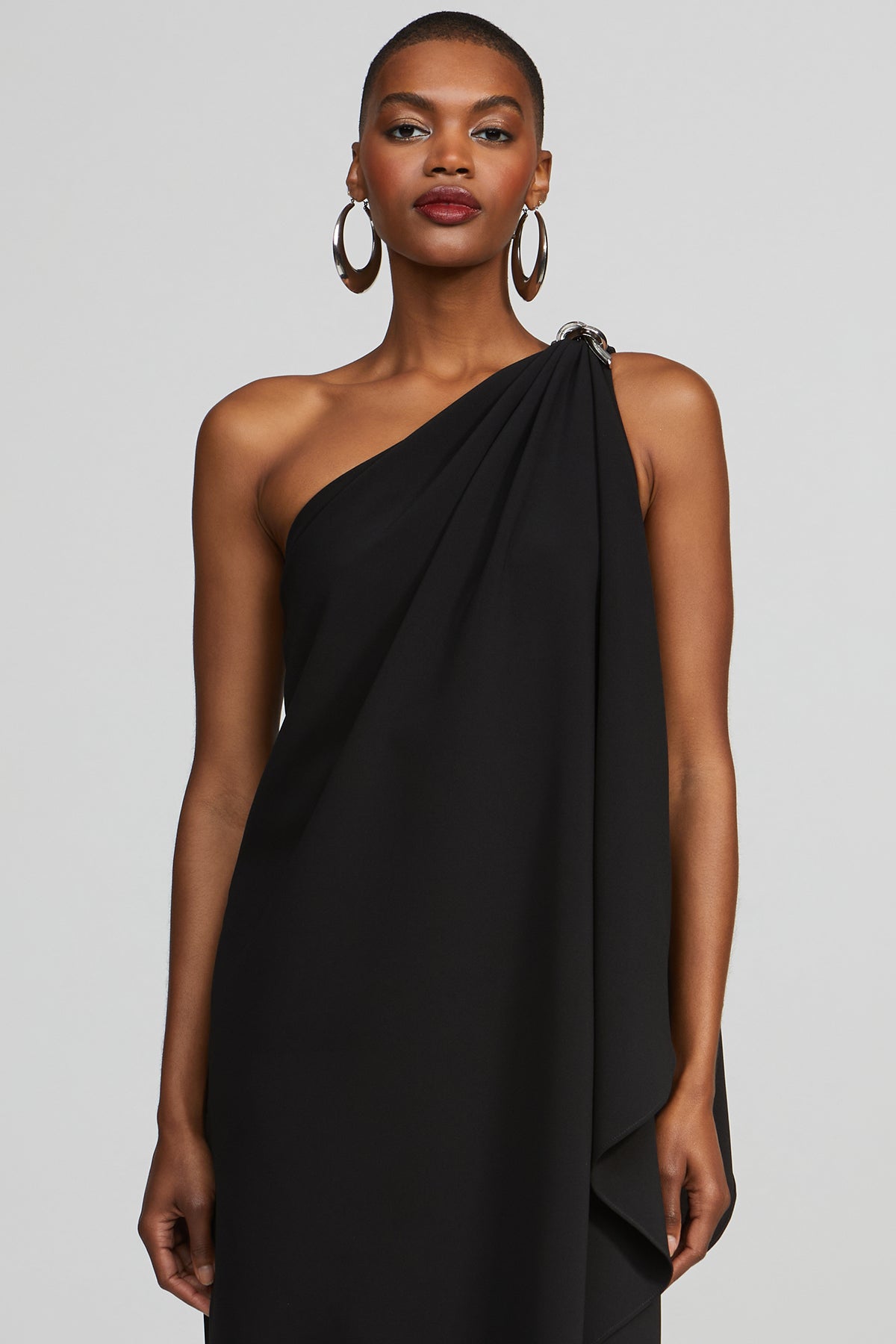 Halston | Aries Dress In Crepe | Black