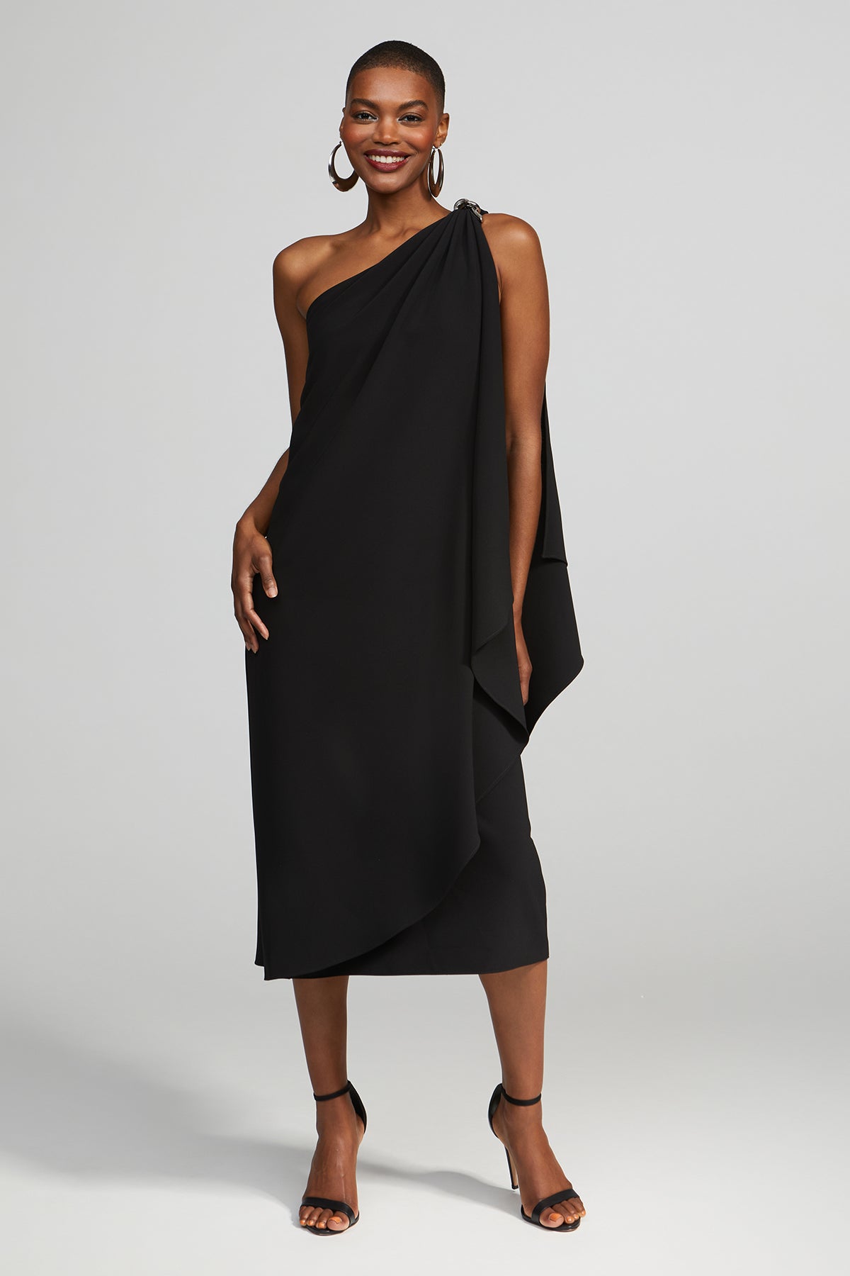 Halston | Aries Dress In Crepe | Black