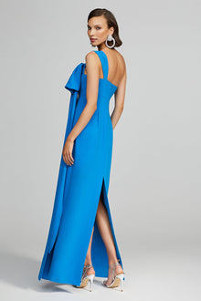 Halston | Olivia Gown In Crepe | Azur Blue