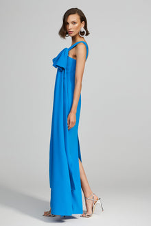 Halston | Olivia Gown In Crepe | Azur Blue
