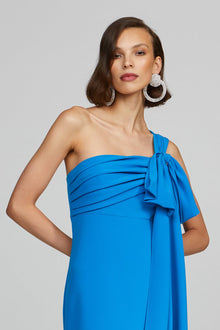 Halston | Olivia Gown In Crepe | Azur Blue