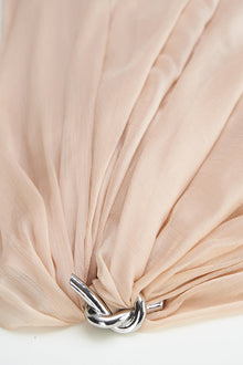 Halston | Oyster Chiffon Gown | Oyster