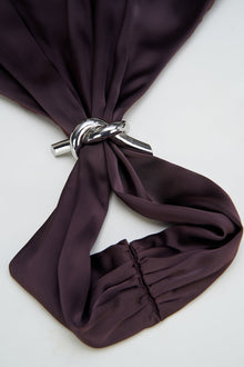 Halston | Layla Dress In Charmeuse | Chocolate