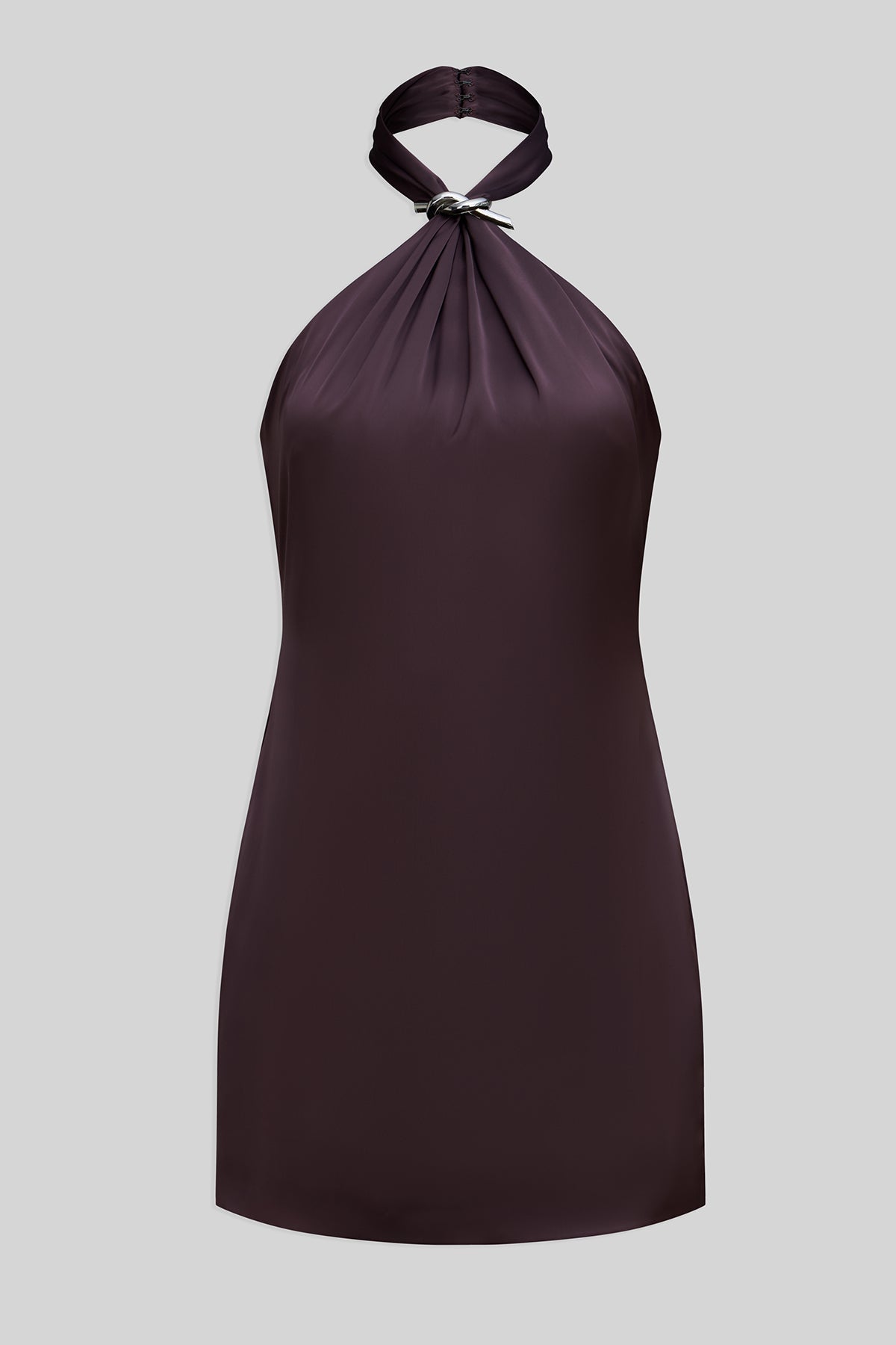 Halston | Layla Dress In Charmeuse | Chocolate