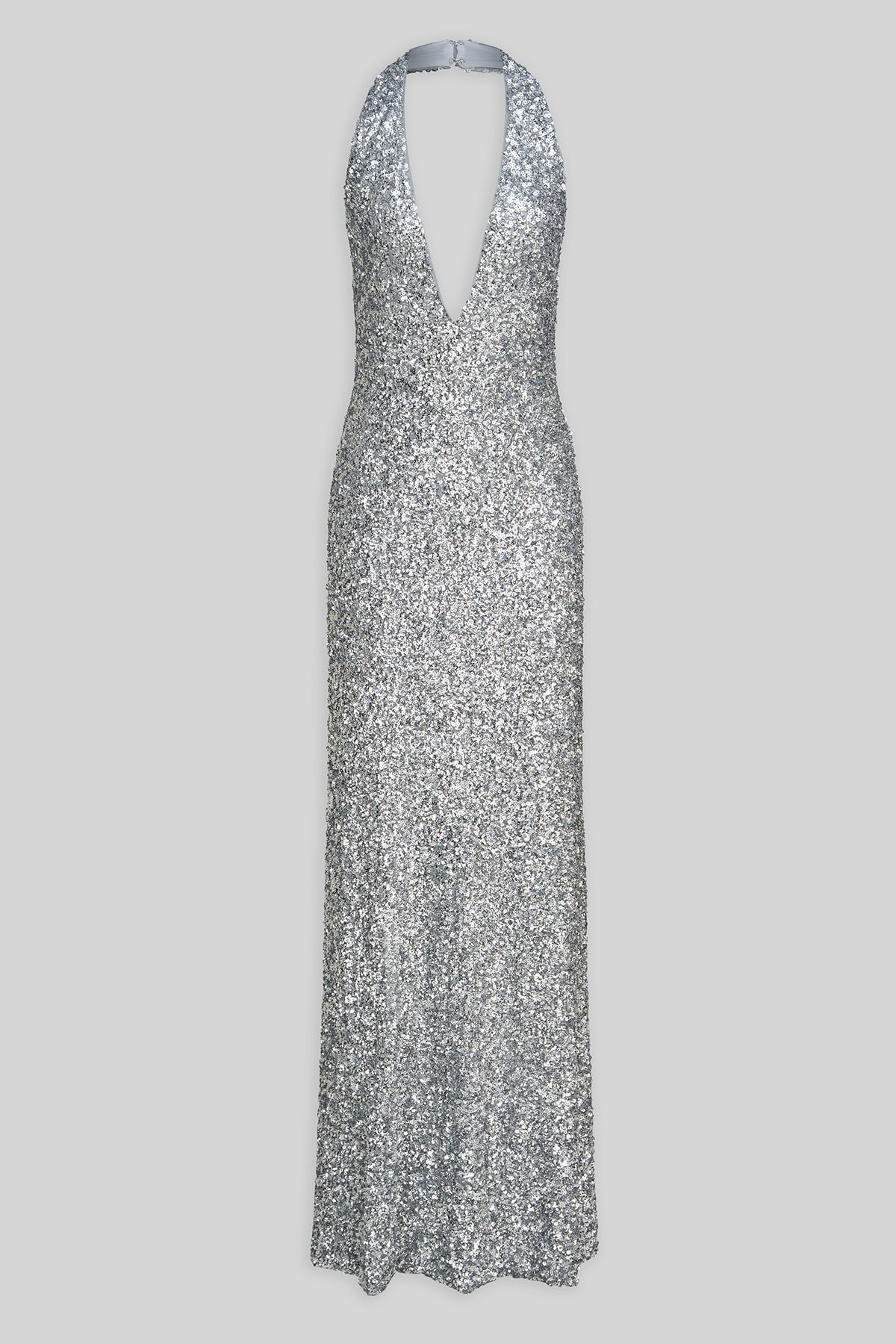 Halston | Ena Gown In Sequin | Silver