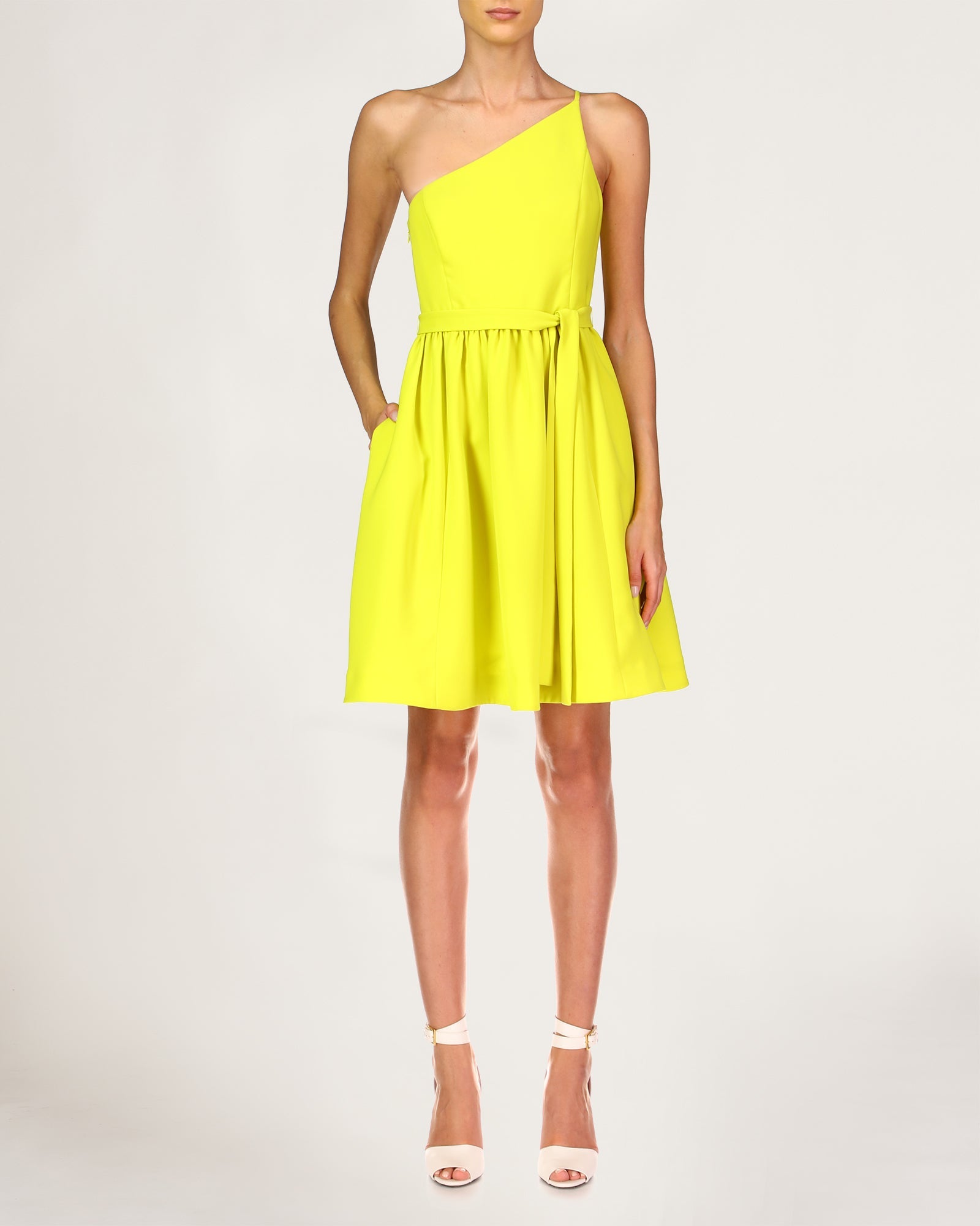 Halston | Miley Os Crepe Dress | Citrine