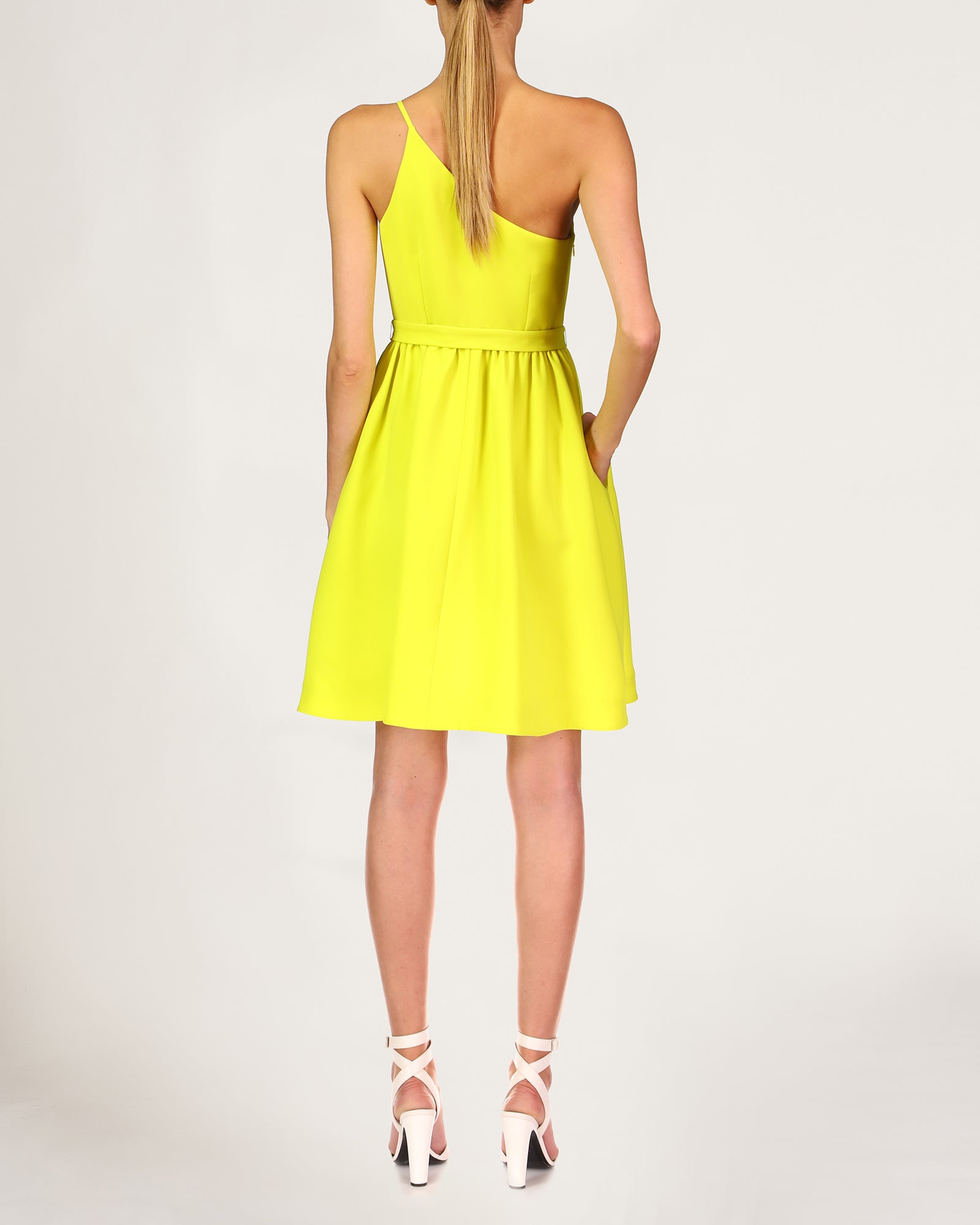 Halston | Miley Os Crepe Dress | Citrine