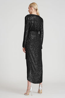 Halston | Falan Sequin Cocktail Dress | Black