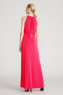 Halston | Priscilla Halter Jersey Gown | Hot Pink