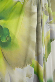 Halston | Jen Jersey V-Neck Draped Gown | Tropical Orchid Print