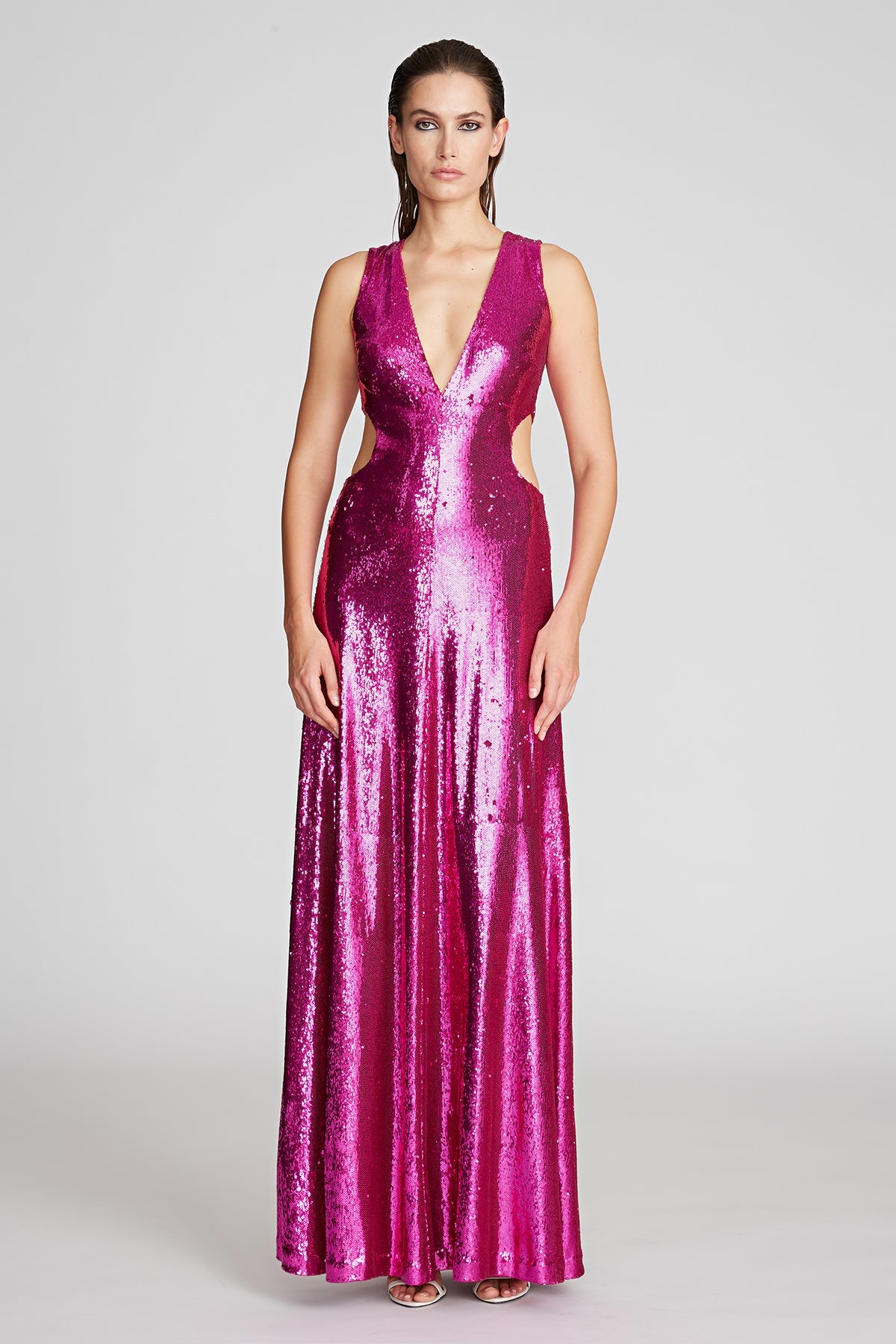 Halston | Natalia Gown In Sequins | Berry