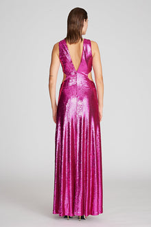 Halston | Natalia Gown In Sequins | Berry