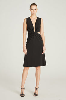 Halston | Selena Jersey Crystal Cocktail | Black