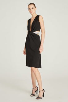 Halston | Selena Jersey Crystal Cocktail | Black