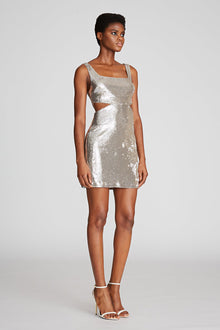 Halston | Guiliana Dress In Sequins | Silver