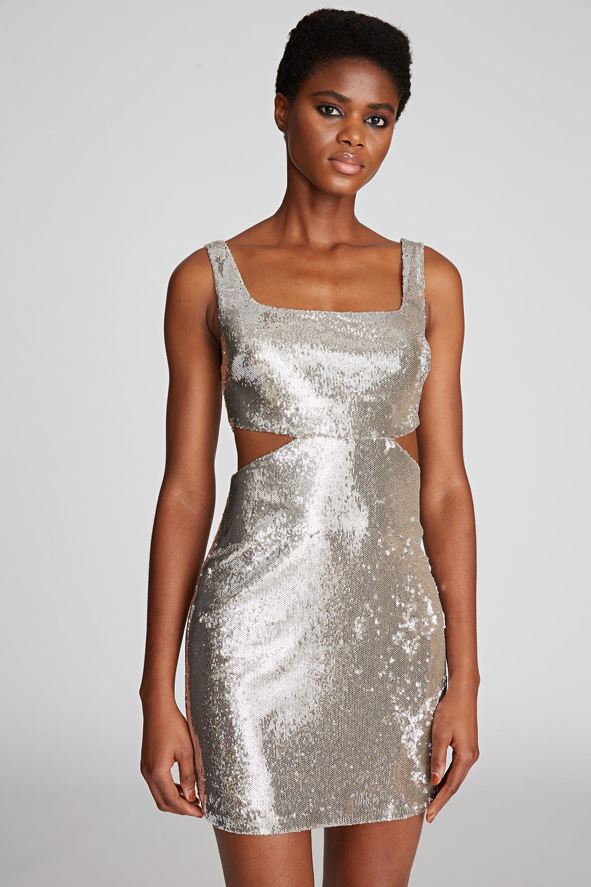 Halston | Guiliana Dress In Sequins | Silver