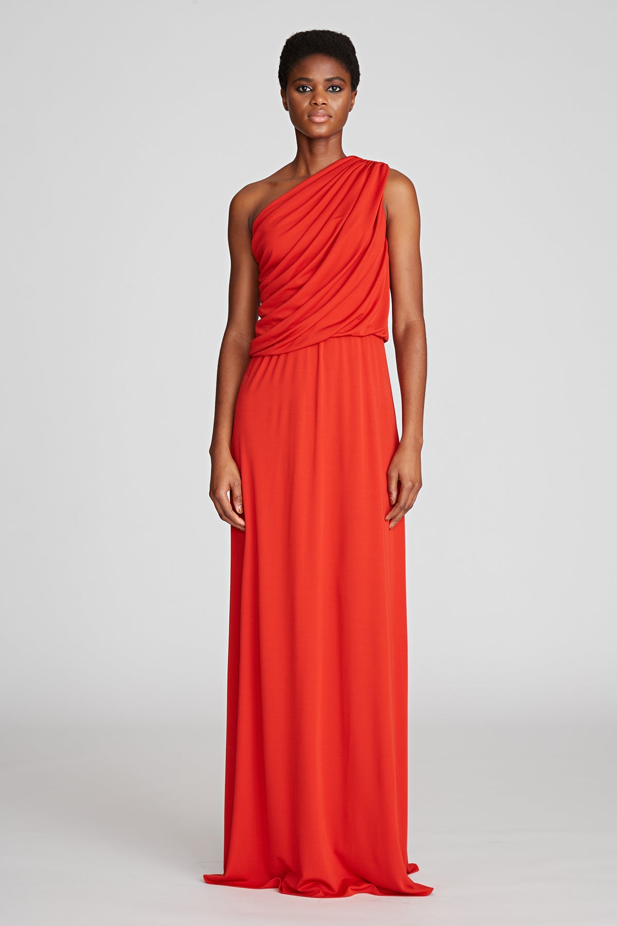 Halston | Charlee Gown In Matte Jersey | Halston Red