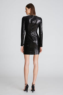 Halston | Kaylee Dress In Sequins | Black