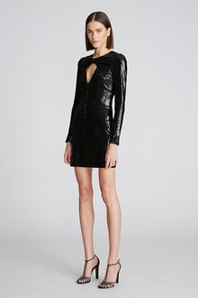 Halston | Kaylee Dress In Sequins | Black