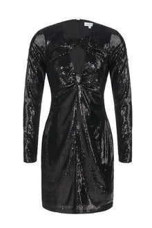 Halston | Kaylee Dress In Sequins | Black