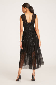 Halston | Liana Dress In Pleated Sequins | Black
