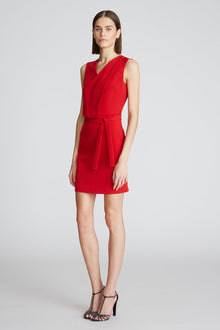 Halston | Aisha Dress In Stretch Crepe | Halston Red