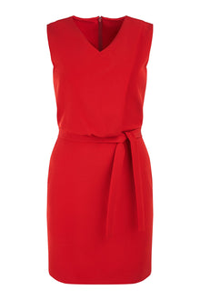Halston | Aisha Dress In Stretch Crepe | Halston Red