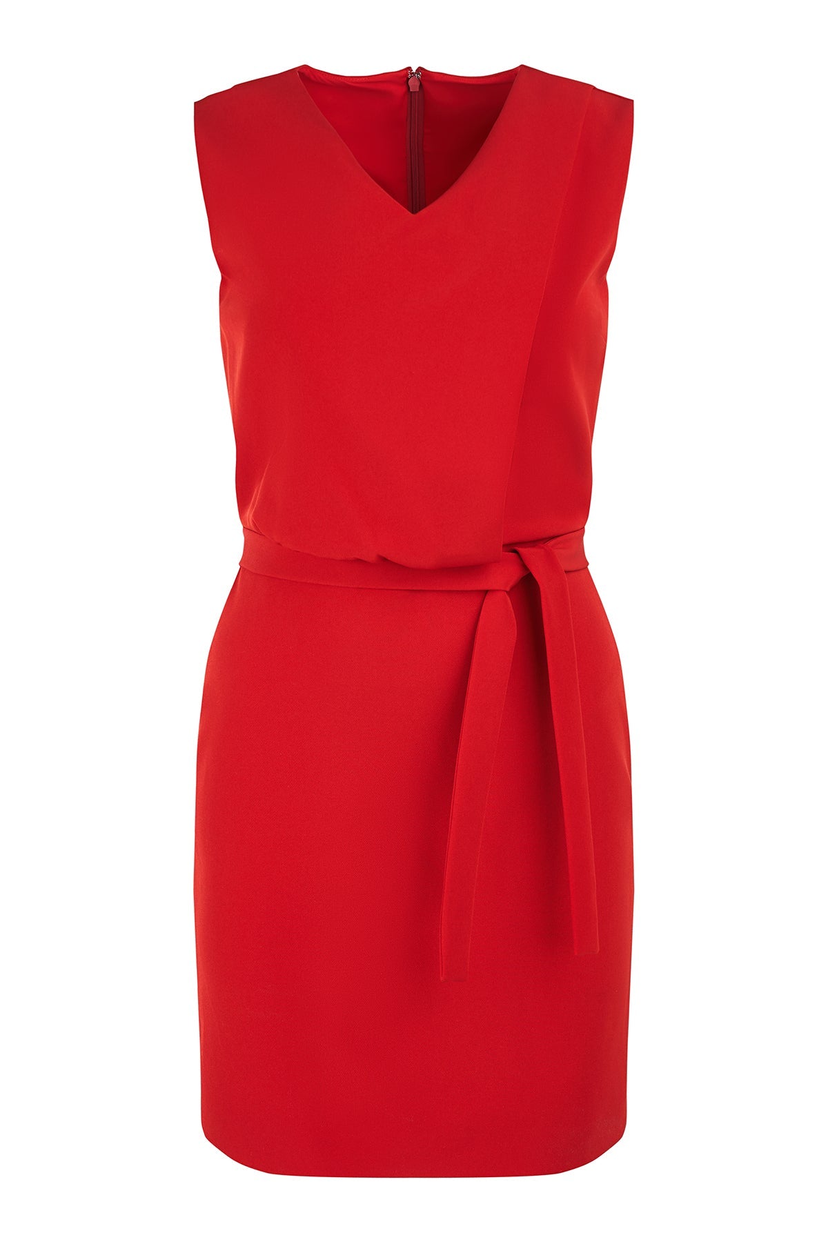 Halston | Aisha Dress In Stretch Crepe | Halston Red