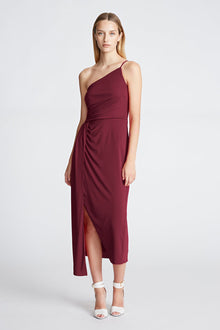 Halston | Camille Dress In Matte Jersey | Bordeaux