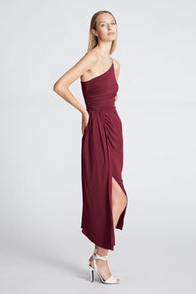 Halston | Camille Dress In Matte Jersey | Bordeaux