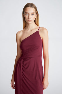 Halston | Camille Dress In Matte Jersey | Bordeaux