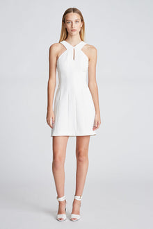 Halston | Alani Dress In Stretch Crepe | Chalk