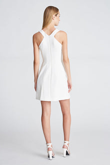 Halston | Alani Dress In Stretch Crepe | Chalk