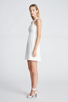 Halston | Alani Dress In Stretch Crepe | Chalk