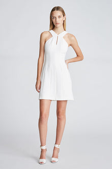 Halston | Alani Dress In Stretch Crepe | Chalk