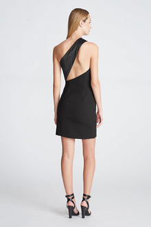 Halston | Julissa Dress In Crepe/Satin | Black