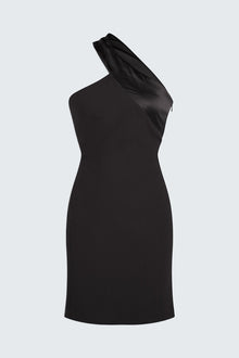 Halston | Julissa Dress In Crepe/Satin | Black