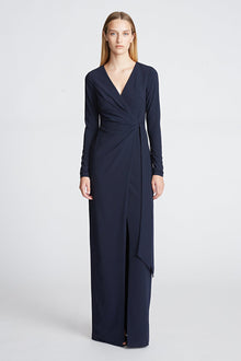 Halston | Jasmine Gown In Fluid Crepe | Midnight