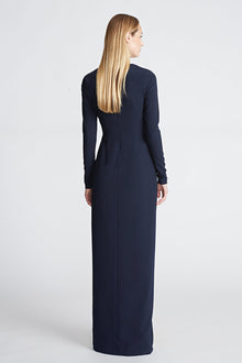 Halston | Jasmine Gown In Fluid Crepe | Midnight