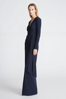 Halston | Jasmine Gown In Fluid Crepe | Midnight