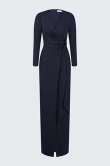Halston | Jasmine Gown In Fluid Crepe | Midnight